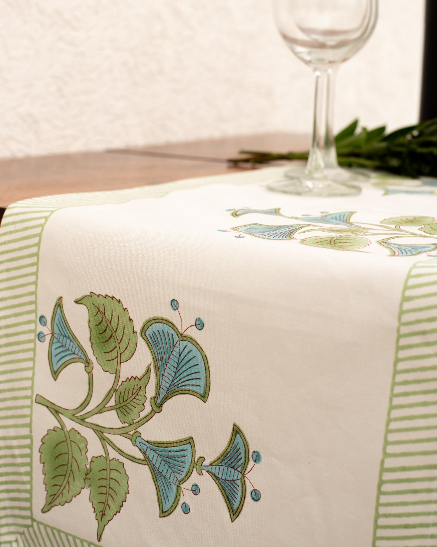 Lush Blue Bloom Runner