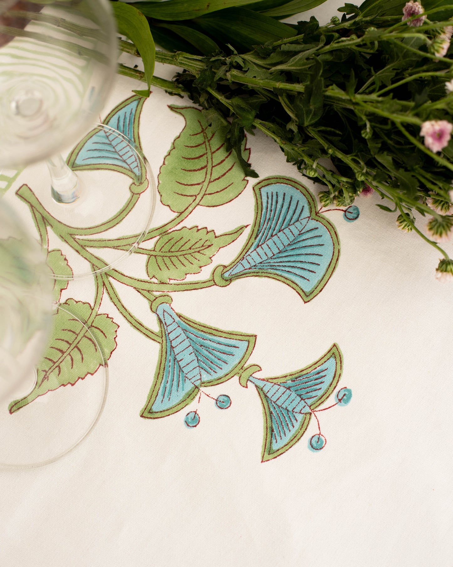 Lush Blue Bloom Runner