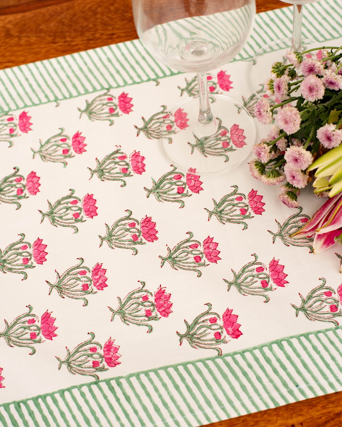 Soft Pink Lotus Runner