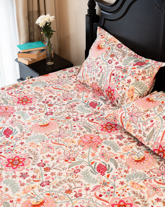 Crimson Blossom Bedsheet