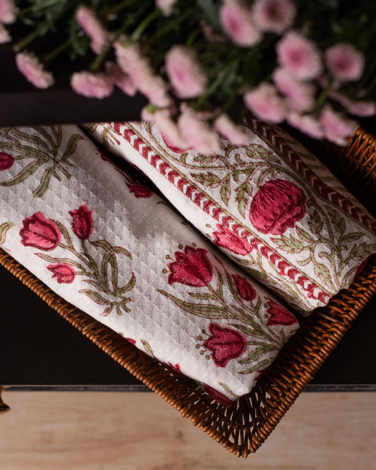 Crimson Petals Towel