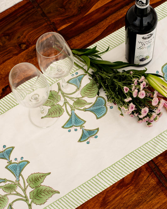 Lush Blue Bloom Runner