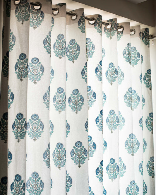 Sapphire Garden Curtains
