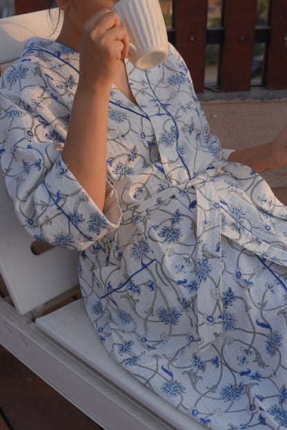Midnight Petals Robe